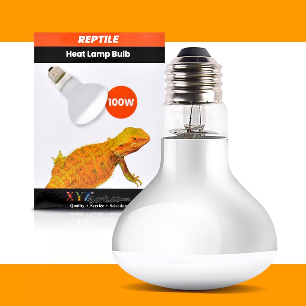 100W Reptile Heat Lamp Bulb - UVA Daylight Basking Light for Bearded Dragons, Lizards & Tortoises | Terrarium Heating Solution for Reptile Habitats & Pet Enclosures