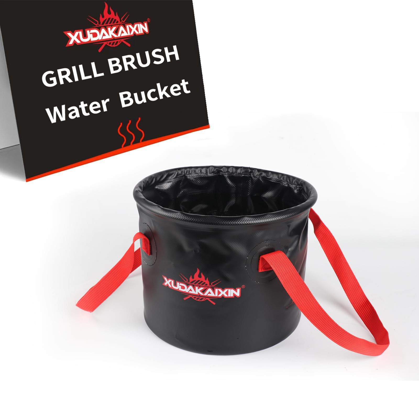 Collapsible Water Bucket for Grill Cleaning, Camping & Outdoor Activities - Portable Foldable Design for BBQ, Picnics, Hiking & Backyard Use (Bucket Only)