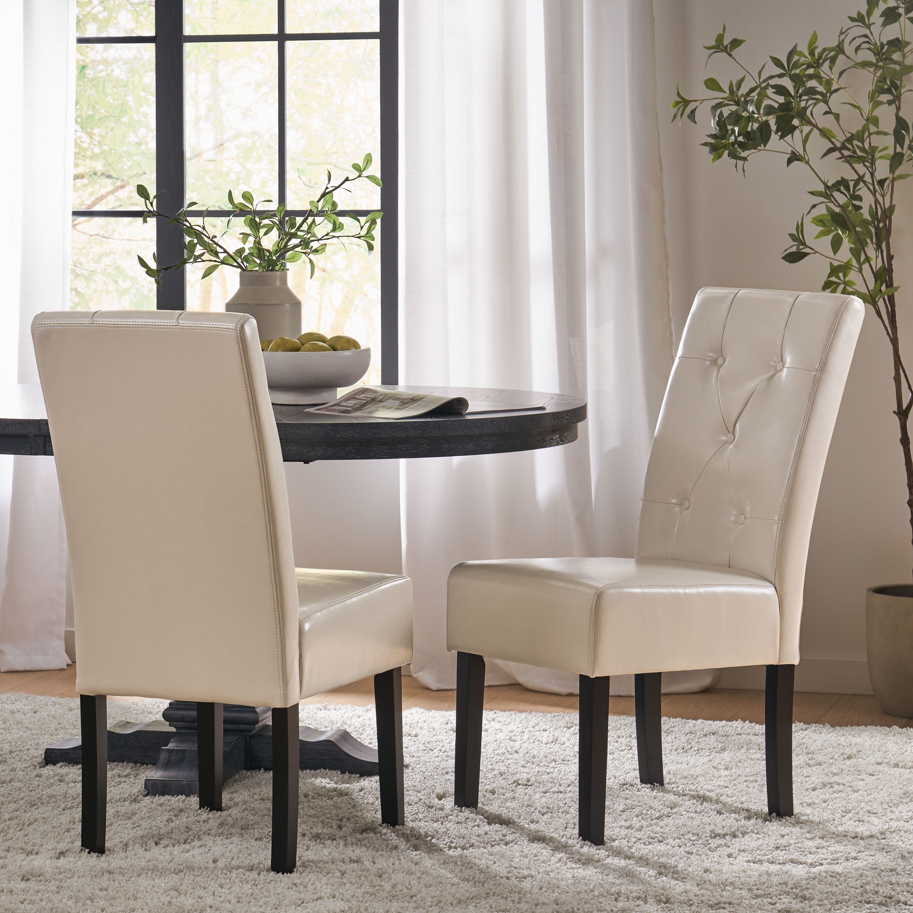 CARTER 5 Tufted KD Dining Chair - Modern Upholstered Kitchen & Dining Room Chair for Home, Restaurant, and Office Use