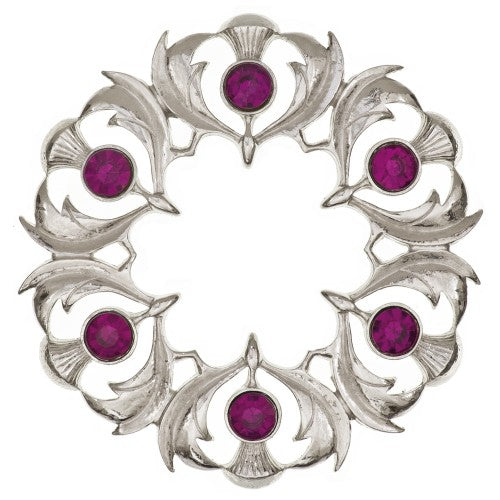 Scottish Thistle Plaid Brooch Pin - Vintage Celtic Jewelry for Women - Perfect for Tartan Day, Highland Outfits & Clan Gatherings