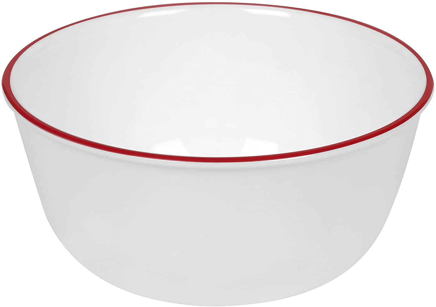 Corelle Livingware 28-Ounce Super Soup and Cereal Bowls Set of 3, Red Band - Durable Dinnerware for Everyday Meals, Microwave & Dishwasher Safe - Perfect for Soups, Cereals, Salads & Family Dining