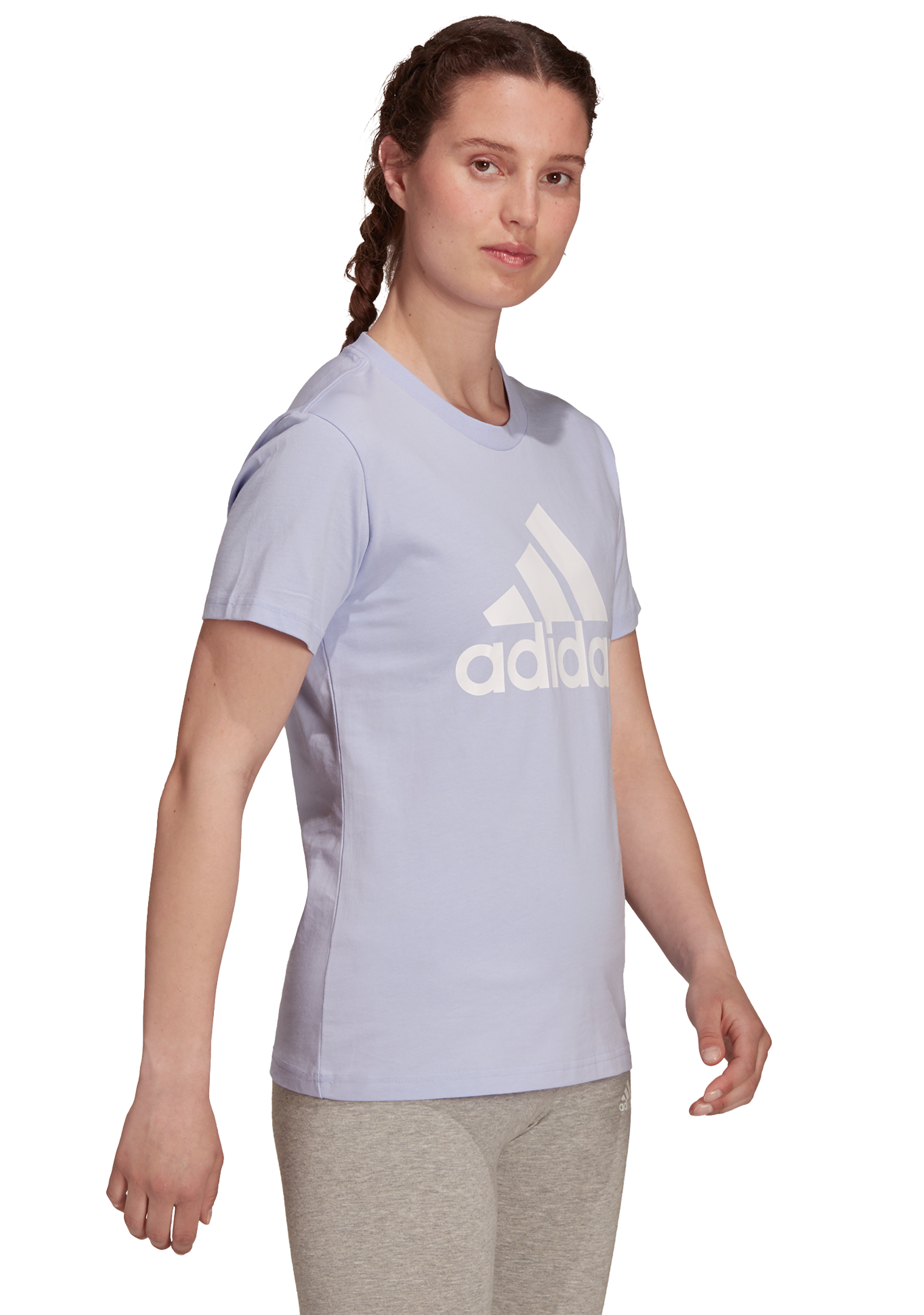 Adidas Women's Big Logo T-Shirt - Casual Short Sleeve Cotton Tee for Everyday Wear, Gym & Street Style