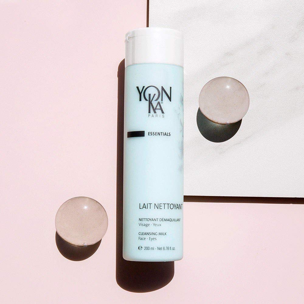 Yonka Cleansing Milk - Gentle Facial Cleanser & Makeup Remover (6.76 FL Oz) with Travel Size (2.5 FL Oz) | Luxury French Skincare Set | Paraben-Free | Perfect for Travel & Daily Skincare Routine