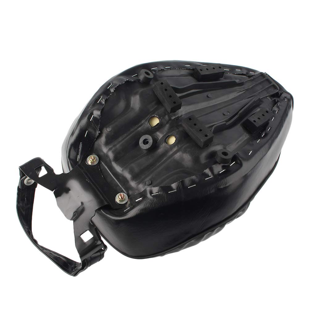 Premium PU Leather Motorcycle Seat Pad for Honda Rebel CMX250 CA250 (1986-2012) - Black - Comfortable Solo & Pillion Riding for Long Distance Cruising