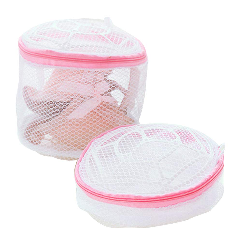 Amosfun Women's 3-Piece Lingerie Set with Mesh Laundry Bags - Zippered Travel Washing Bags for Bras & Underwear (White) | Perfect for Travel, Gym & Delicate Garment Care