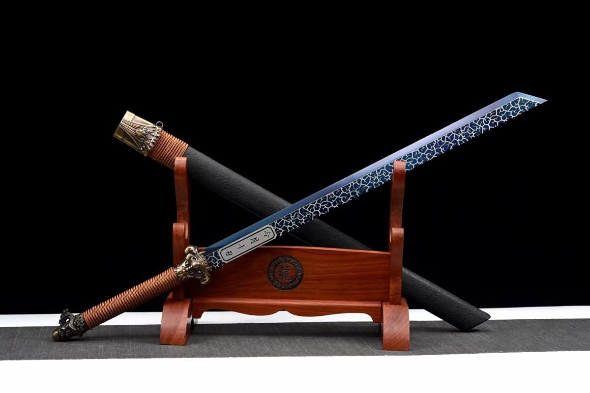Battle Ready Dragon Tang Dao Sword - Forged High Carbon Steel Full Tang Blade | Chinese Martial Arts Weapon for Training, Display & Collection
