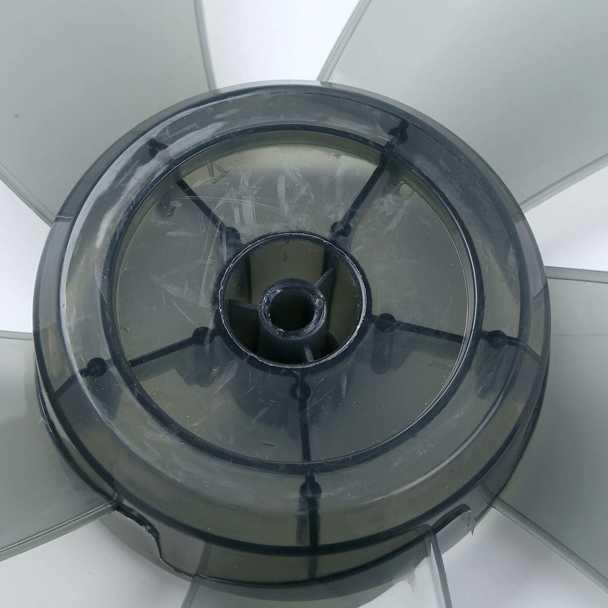 iiniim 5-Blade Plastic Standing Pedestal Fan with Nut Cover - Adjustable Height Table & Floor Fan for Home, Office, Bedroom - Grey Home Cooling Accessory