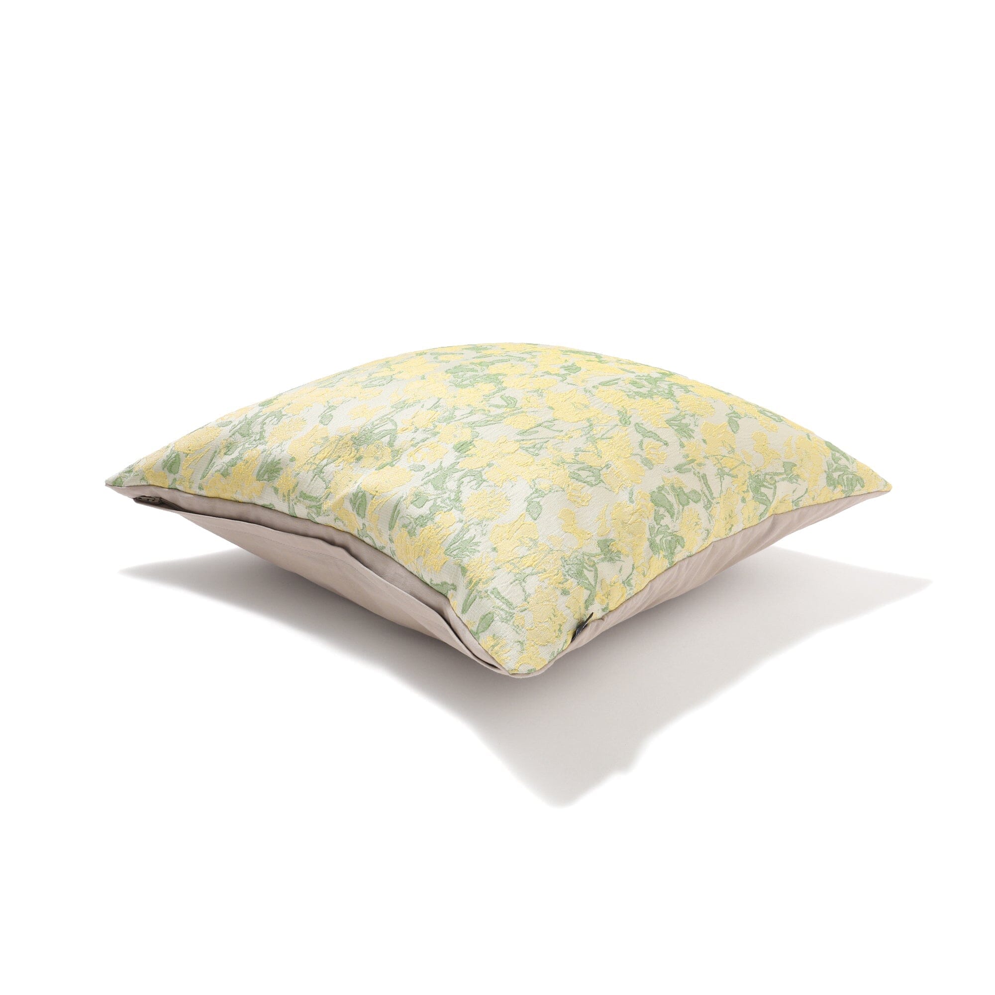 JQ Flower Cushion Cover 18x18 Inches Yellow - Soft Decorative Pillow Case for Sofa, Bed, Living Room & Home Decor