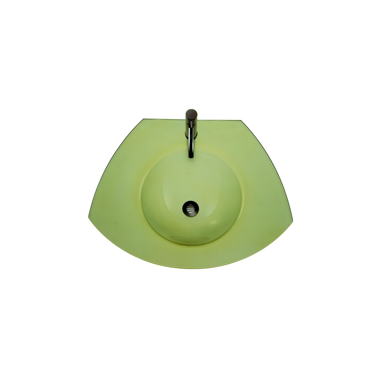 Whitehaus WHECOLOOM-YELLOW Modern Bathroom Sink - Elegant Yellow Porcelain Vessel Sink with Overflow, Perfect for Powder Rooms, Guest Baths & Vanity Makeovers