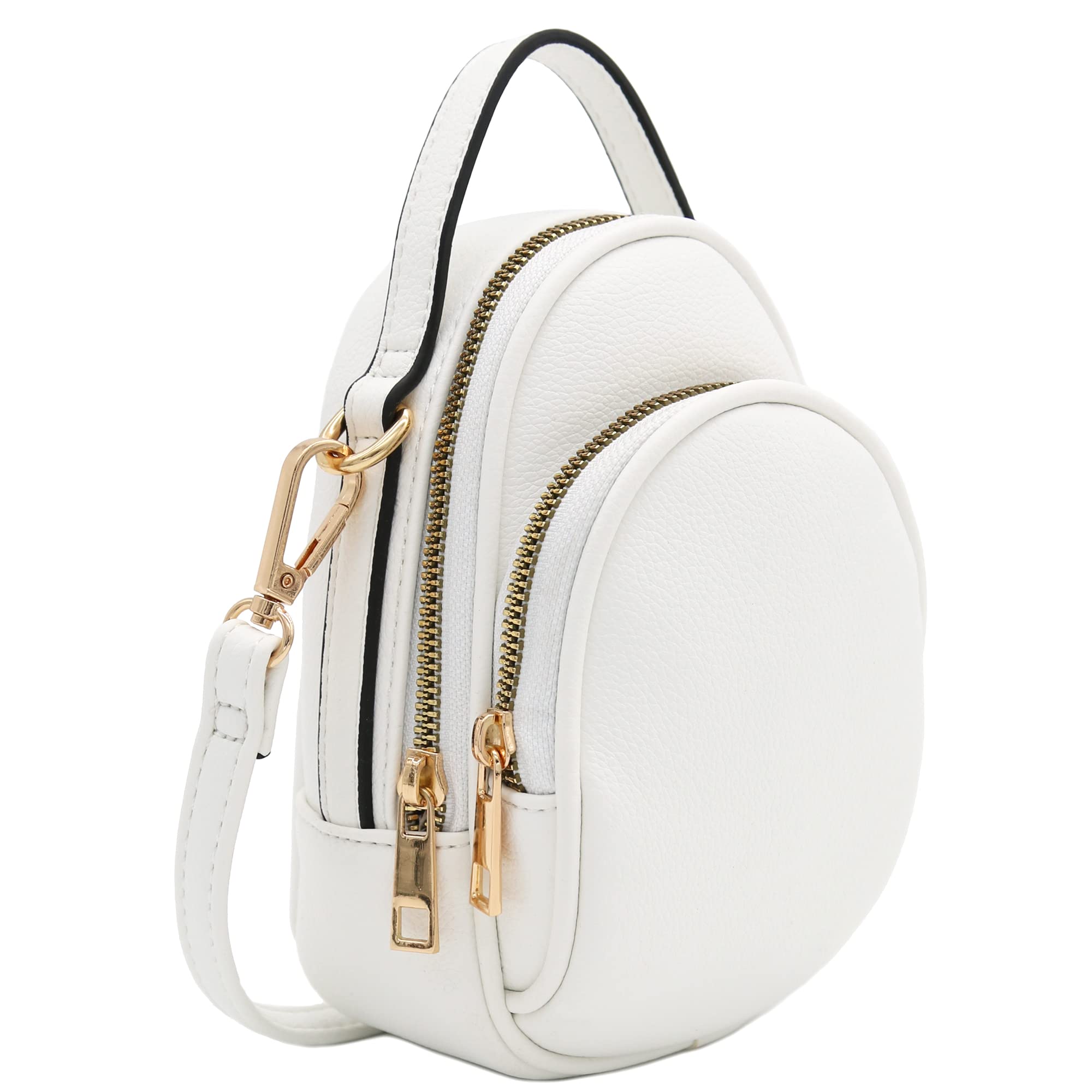 Stylish Two Compartment Mini Oval PU Leather Crossbody Bag for Women - Perfect for Daily Use, Travel & Shopping