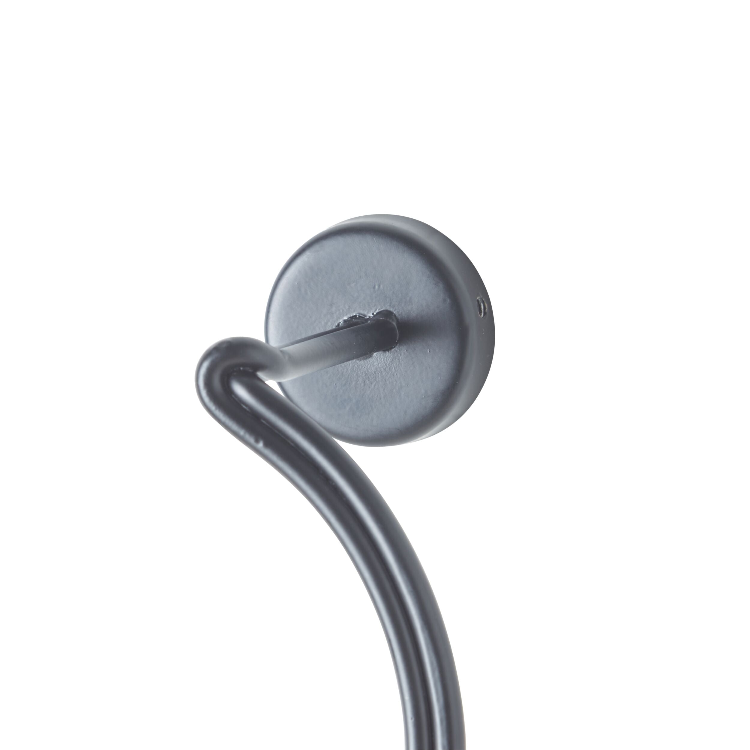 Amery Matte Black Guest Towel Ring - Elegant Bathroom Accessory for Powder Rooms, Guest Baths & Luxury Hotels