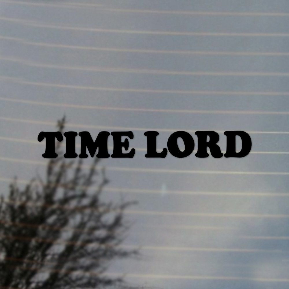 Doctor Who Time Lord Cosplay Vinyl Decal Sticker - Black - Perfect for Laptops, Cars, and Fan Merchandise