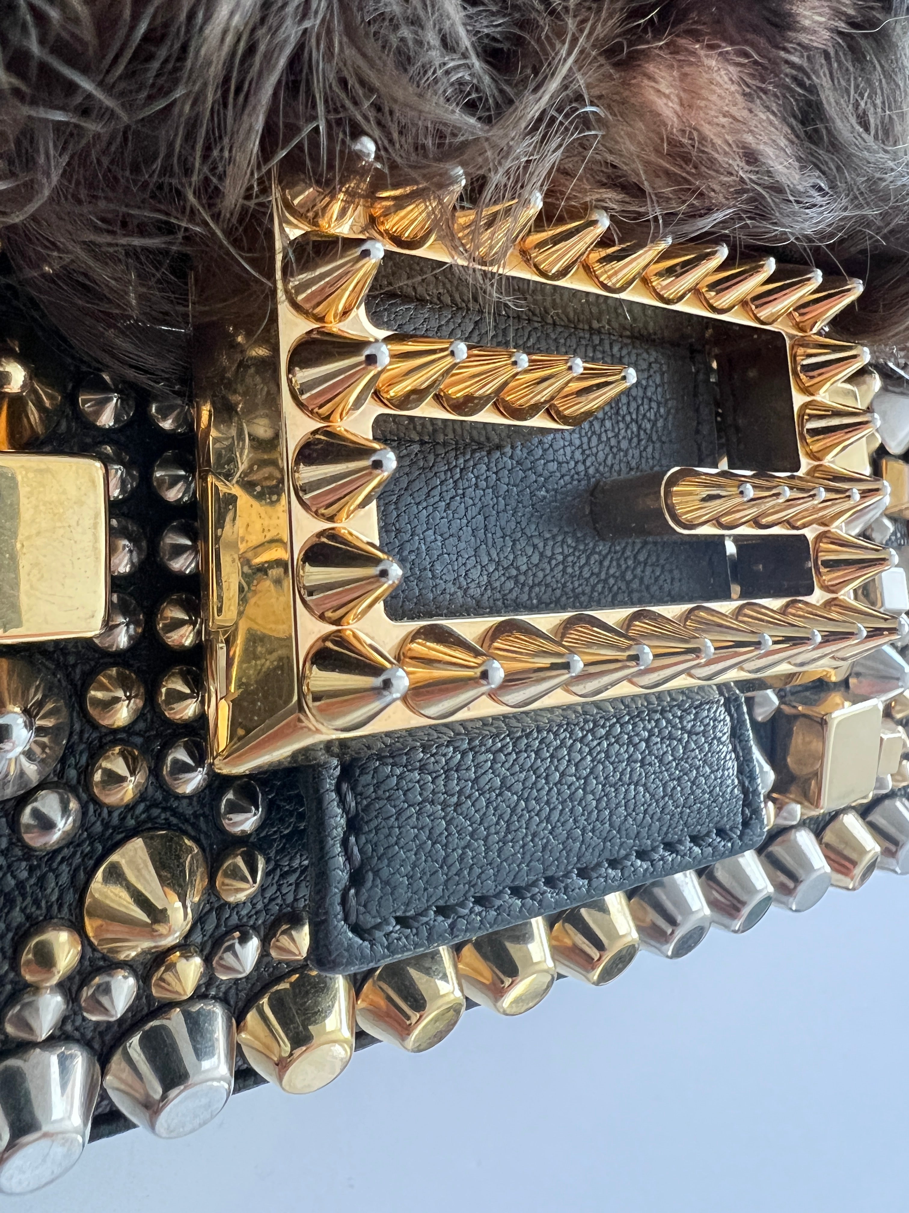 Fendi Byzantine Fur Baguette Bag - Luxury Designer Crossbody Purse for Women | Perfect for Parties, Evening Events & Fashion Accessories