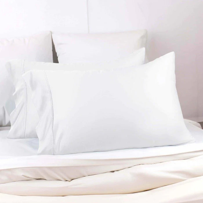300 Thread Count Modal Beechwood Pillowcase Set - 2 Piece Soft & Breathable Bedding for a Comfortable Night's Sleep - Perfect for Home, Hotel, and Travel Use