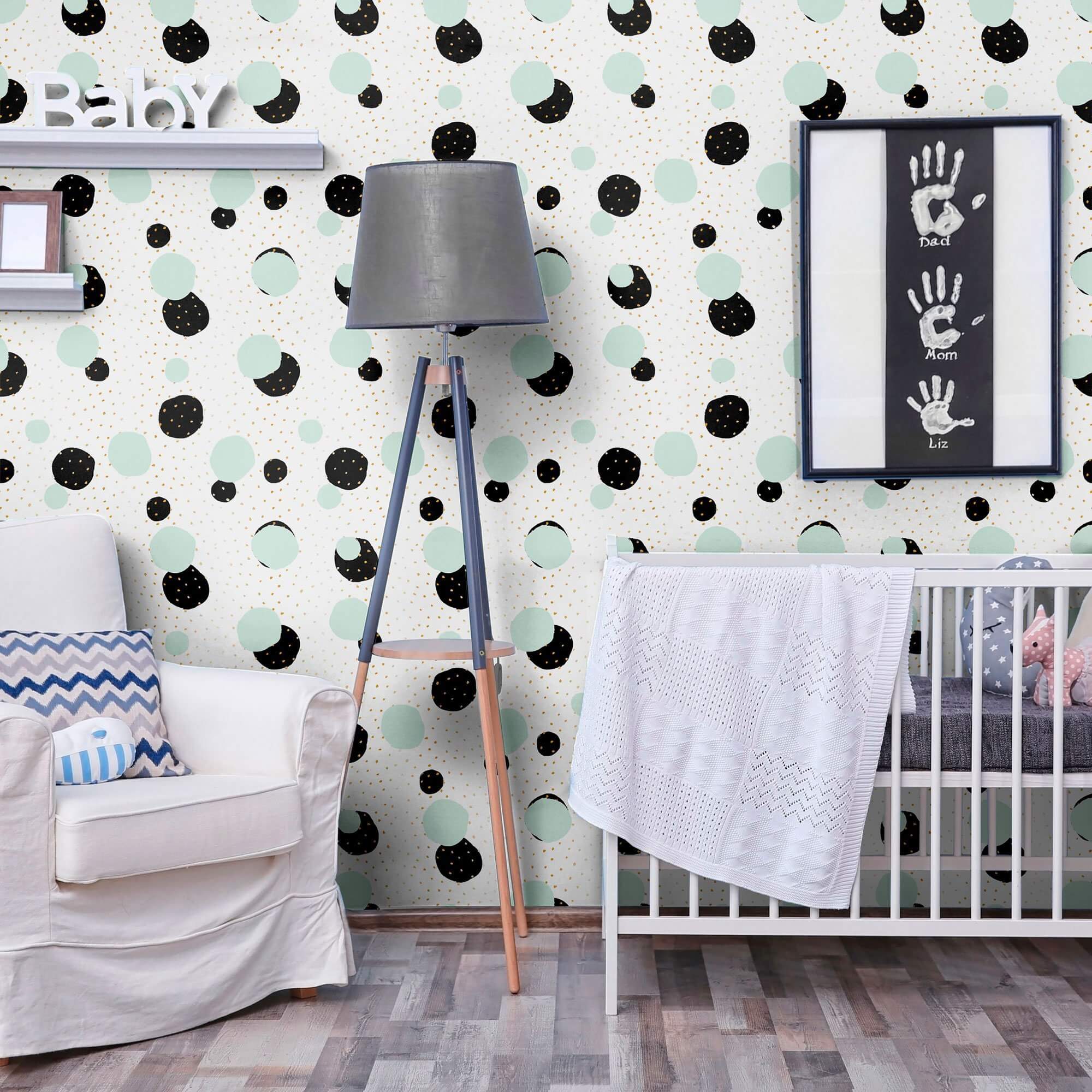 Gold and Green Textured Peel and Stick Removable Wallpaper for Teens - Self-Adhesive Decorative Wall Covering for Bedrooms, Dorms & DIY Home Decor