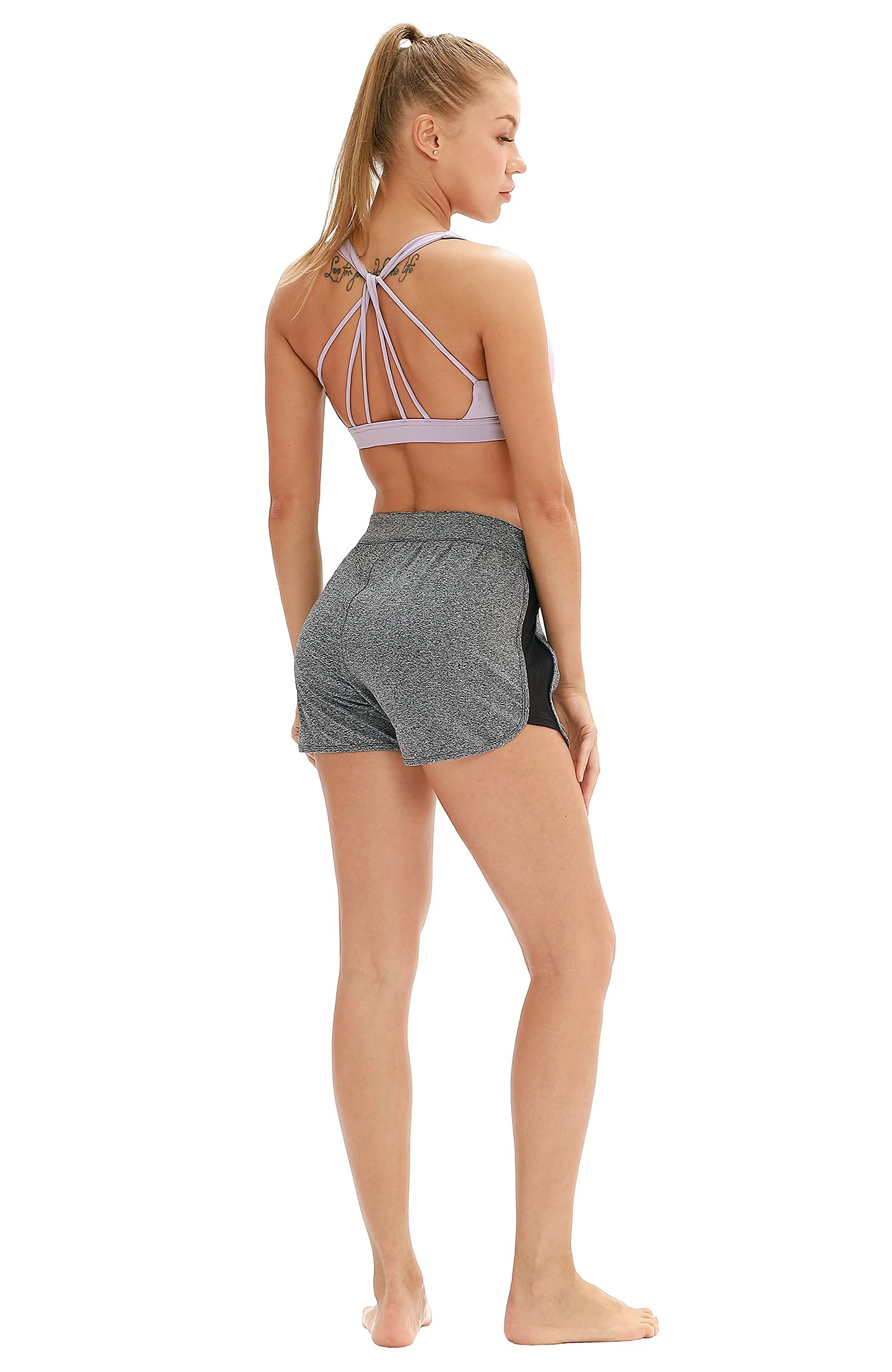 icyzone Women's Workout Shorts - High Waist Activewear Athletic Running Yoga Shorts for Exercise & Fitness | Perfect for Gym, Running, Yoga & Casual Wear