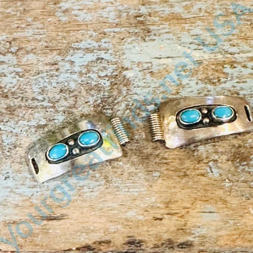 Sterling Silver Navajo Watch Band Plates with Genuine Turquoise - Handmade Native American Jewelry for Watches & Bracelets - Perfect for Western, Boho & Festival Fashion