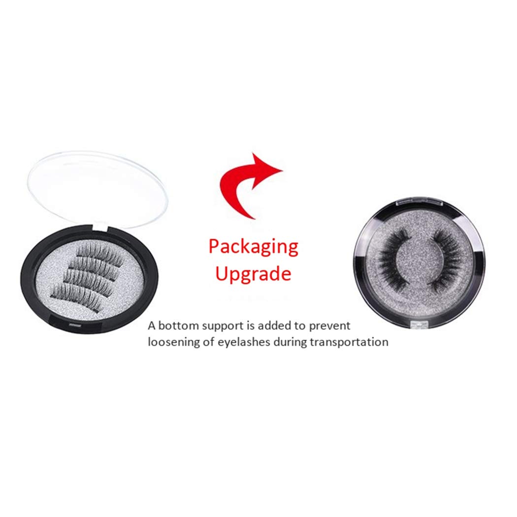 Boxoon 2 Pairs 3D Fiber False Eyelashes - Natural Looking Fake Lashes for Dramatic Eye Makeup | Perfect for Parties, Weddings & Daily Wear
