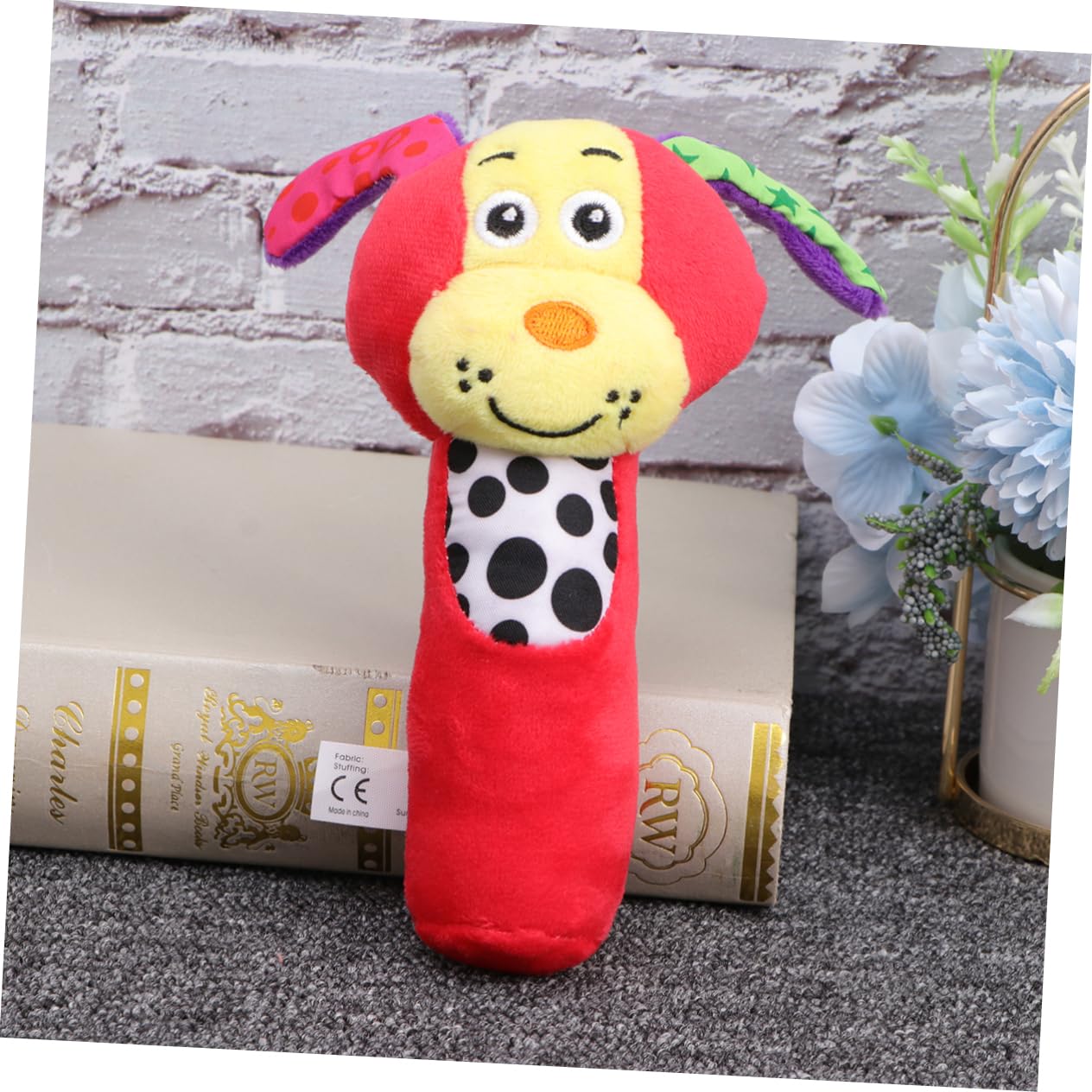 VICASKY Baby Crib Hanging Toy with Bell - Red Rattles & Car Stroller Toy for Newborns | Nursery Decor, Infant Development & Travel Entertainment