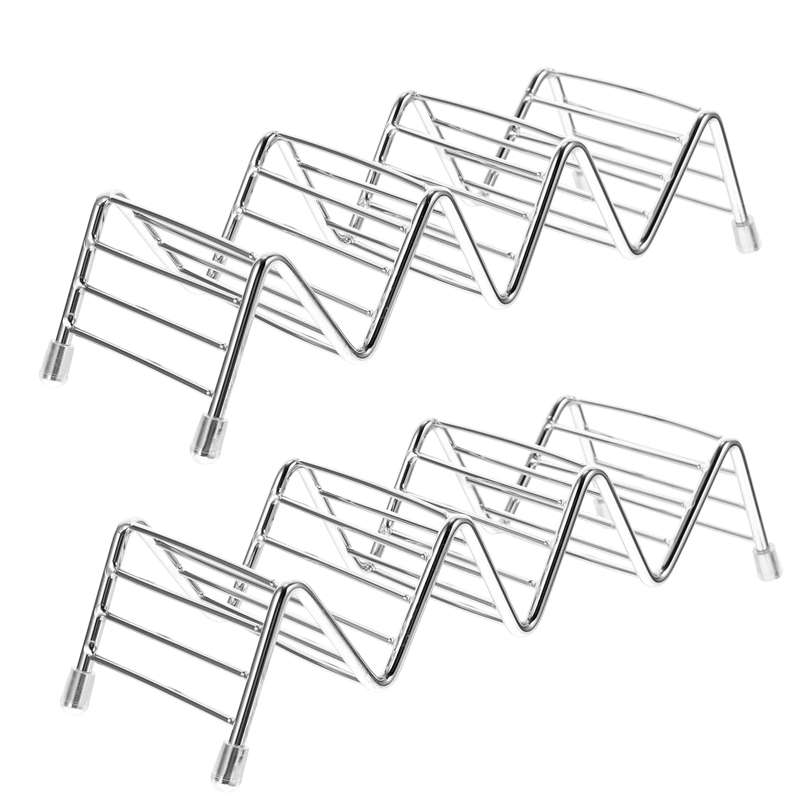 Stainless Steel Taco Holder Set - 2-Piece Burrito Rack for Kitchen Display & Storage | Durable, Rust-Proof Taco Stands | Perfect for Restaurants, Food Trucks & Home Kitchens