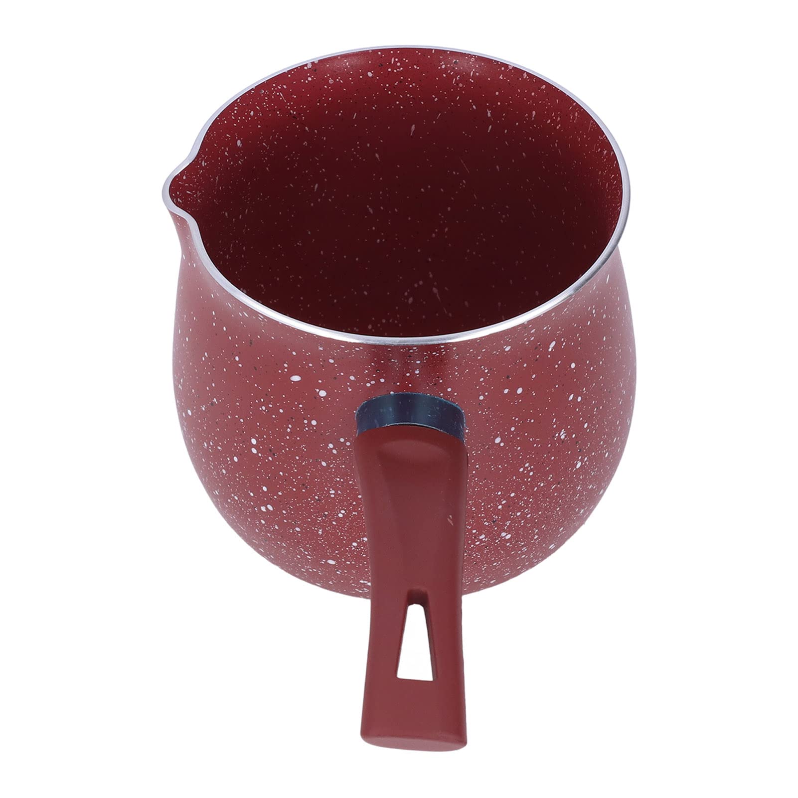 Non-Stick Butter Warmer Pan - Mini Milk Coffee Pot, Lightweight Aluminum Alloy Saucepan for Kitchen Cooking - Perfect for Melting Butter, Heating Milk & Making Coffee (Red)