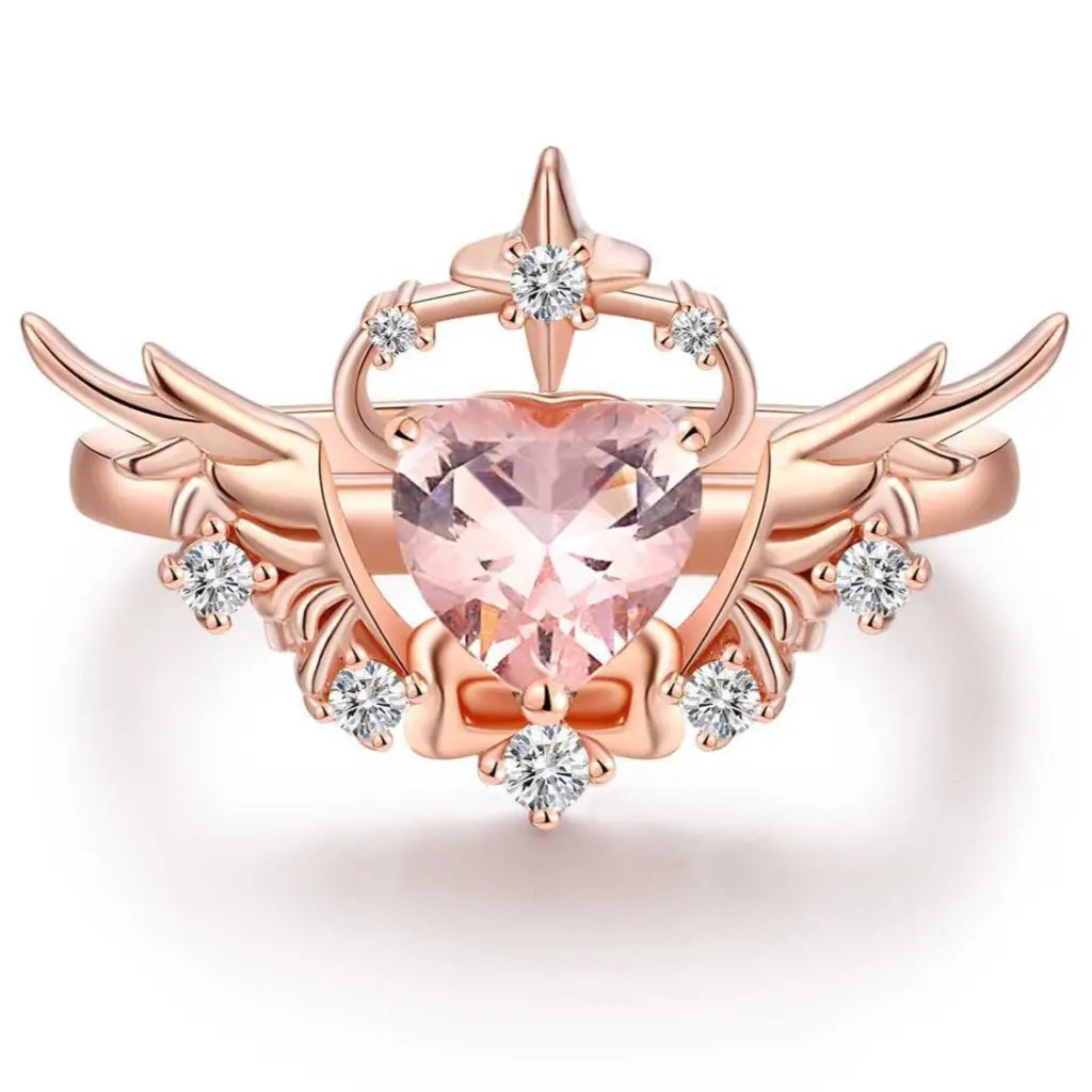 Camilla Ring - Sunset Pink Petite Stackable Ring for Women, Dainty Minimalist Jewelry for Everyday Wear, Perfect Gift for Her - Wedding, Anniversary, Date Night