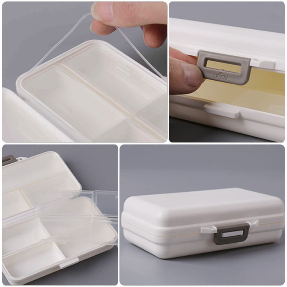 Healifty 2-Pack 7-Day Portable Pill Organizer with Partition Design - Compact Plastic Travel Pill Case for Daily Medication Storage - Perfect for Travel, Hiking, and Outdoor Activities