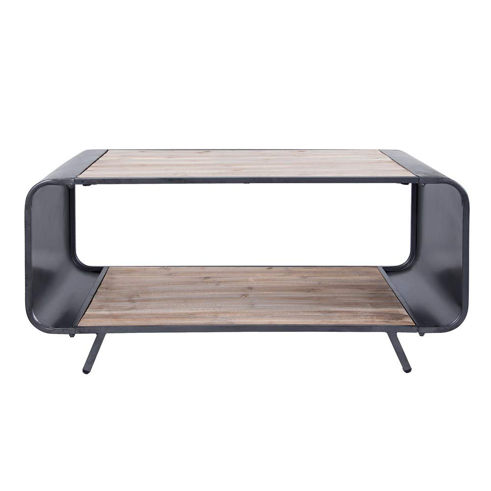 Varaluz Casa Coffee Table - Rustic Weathered Steel Finish - Perfect for Living Room, Lounge & Modern Farmhouse Decor