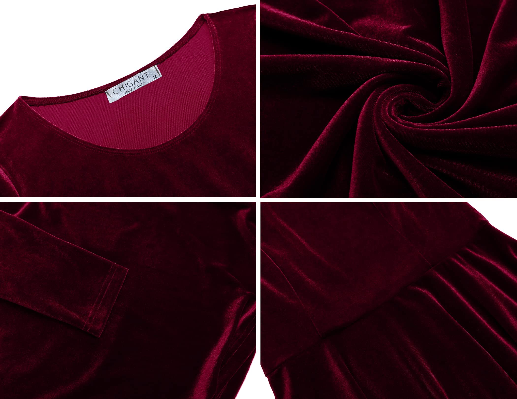 Elegant Women's Velvet Cocktail Dress - Long Sleeve Flare Swing Mini Prom Dress for Christmas Party, Club, Wedding Guest & Special Occasions | Perfect for Holiday Gatherings, Date Nights & Formal Events