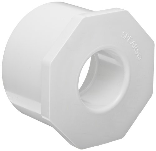 437 Series PVC Pipe Fitting Bushing - Schedule 40 White 1-1/2