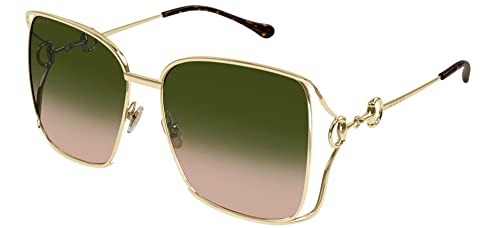 Gucci Women's Oversized Rectangular Sunglasses UV Protection - Fashionable Designer Shades for Women, Perfect for Beach, Driving & Outdoor Activities