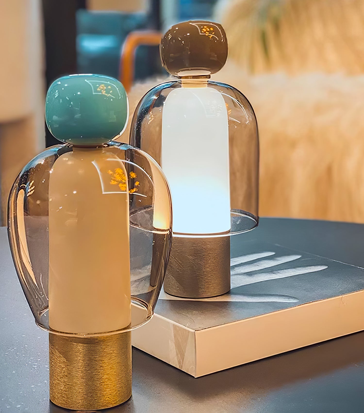 Lumina Joy Table Lamp - Modern LED Nightstand Lamp with Touch Control, Dimmable Warm White Light for Bedroom, Living Room, Office - Perfect for Reading, Relaxing & Decor