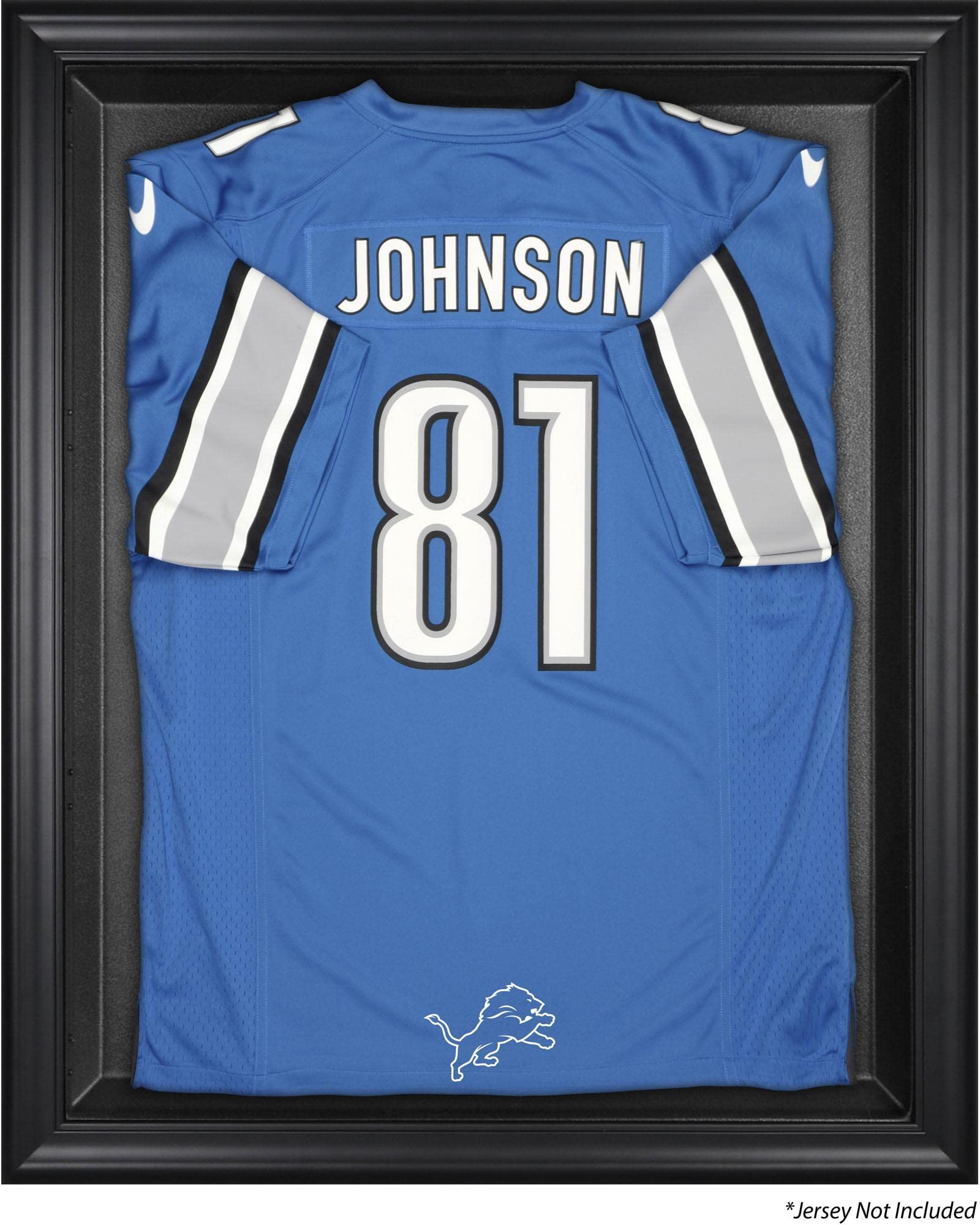 Detroit Lions Football Jersey Display Case - Premium Frame for Jersey & Logo Protection - Perfect for Fan Cave, Man Cave, or Sports Memorabilia Collection