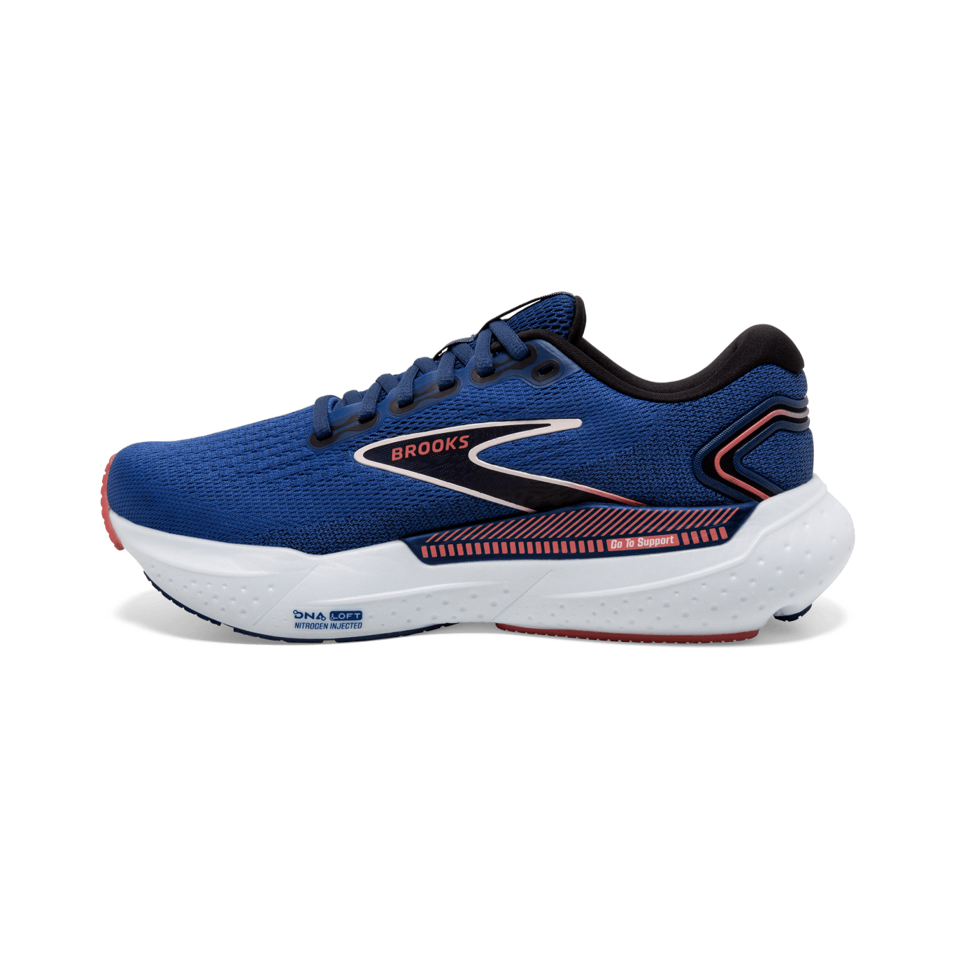 Brooks Glycerin GTS 21 Women's Running Shoes - Blue/Icy Pink (B Width) | Stability & Cushion for Long Distance Running, Jogging & Workouts