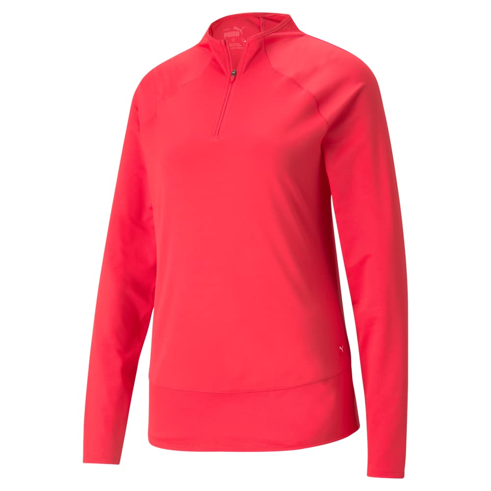 PUMA Women's Lightweight Mesh 1/4 Zip Pullover - Breathable Athletic Top for Running, Yoga & Casual Wear