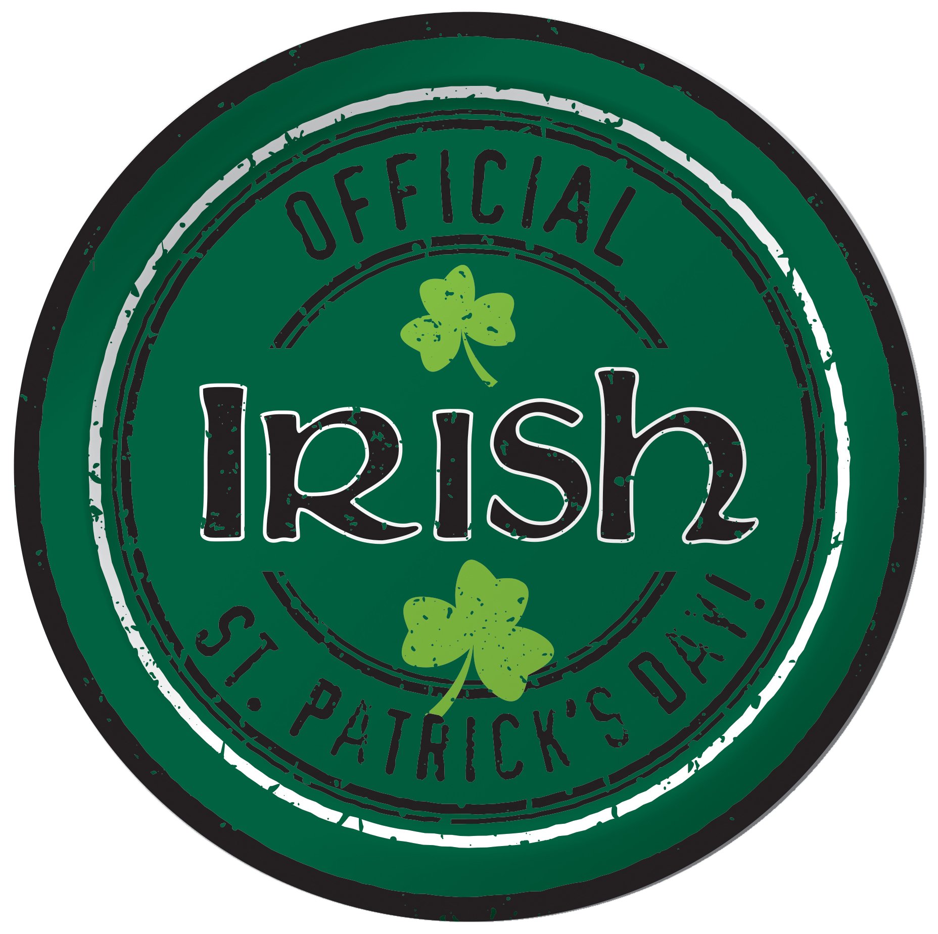 Creative Converting 8 Count Paper Dinner Plates - Officially Licensed Irish Design for Parties, St. Patrick's Day & Themed Events | Eco-Friendly Disposable Tableware