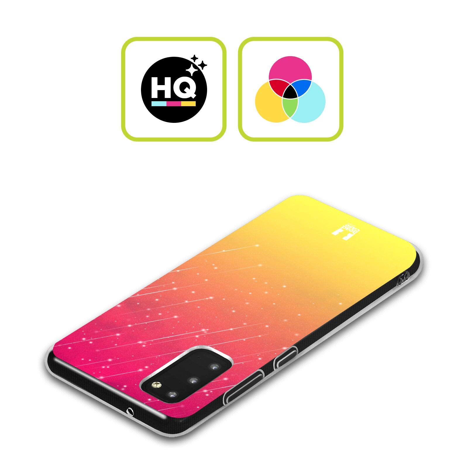 Head Case Designs Pink Yellow Neon Rain Ombre Soft Gel Case for Samsung Galaxy S21 FE 5G - Durable Protection & Stylish Look for Everyday Use
