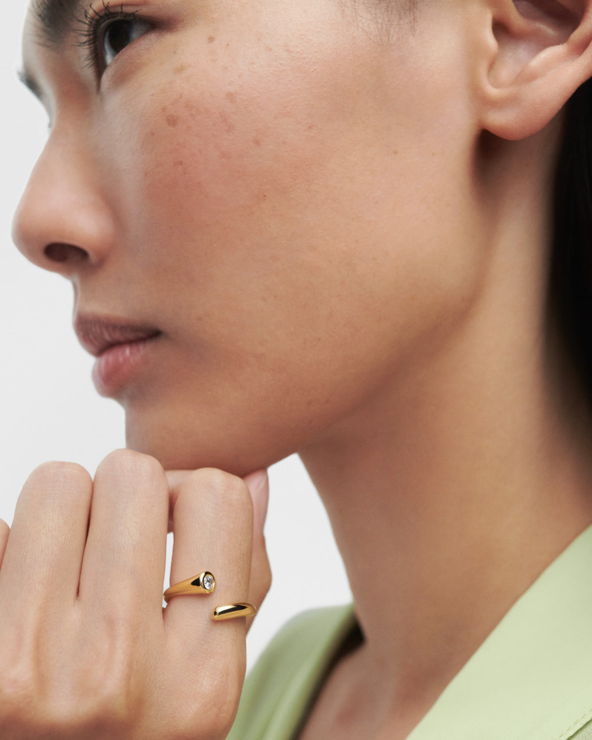 GRID Caramelle Ring - Elegant Gold Plated Stackable Ring for Women, Minimalist Dainty Jewelry Gift for Her - Perfect for Everyday Wear, Date Nights & Special Occasions