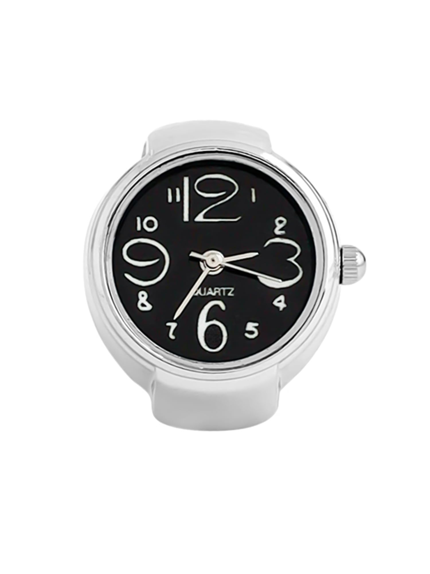 Stainless Steel Yellow Chime Ring Watch for Women - Black Dial Analog Stretchable Fashion Watch Jewelry for Girls | Perfect for Casual Wear, Office Accessories & Gift Giving