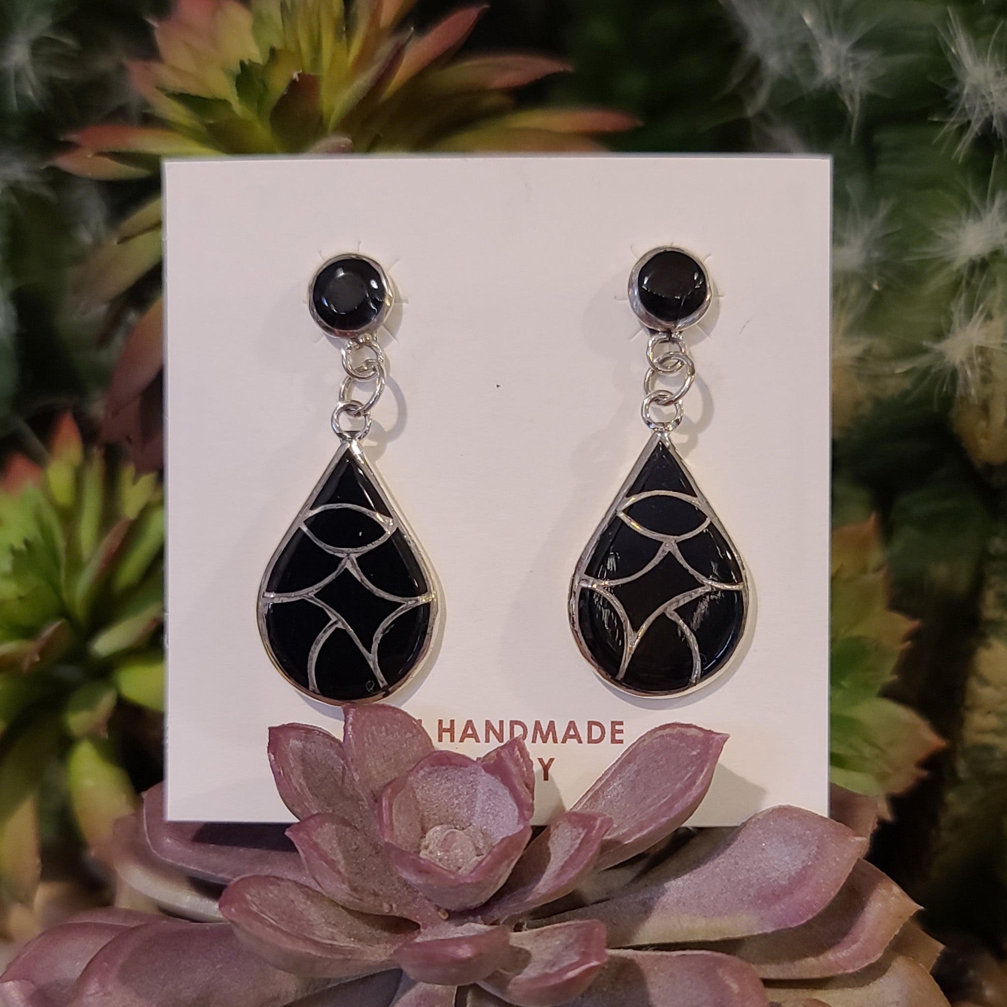 Lasioo Black Jet Dangle Earrings - Stylish & Lightweight for Women | Perfect for Parties, Weddings & Everyday Wear