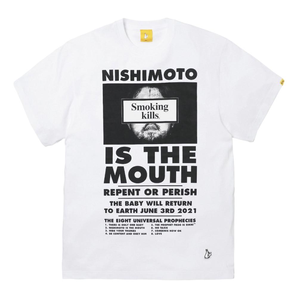 #FR2 Nishimoto Is The Mouth Collaboration Men's T-Shirt - White | Streetwear Graphic Tee for Casual Wear & Urban Fashion
