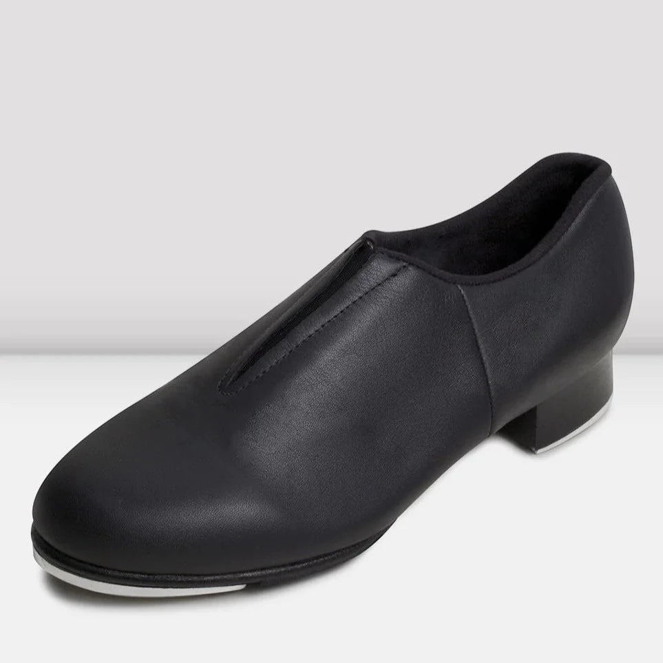 Bloch Women's Black Leather Tap Shoes - Slip-On Flex Sole for Comfort & Performance - Perfect for Dance Classes, Performances & Practice