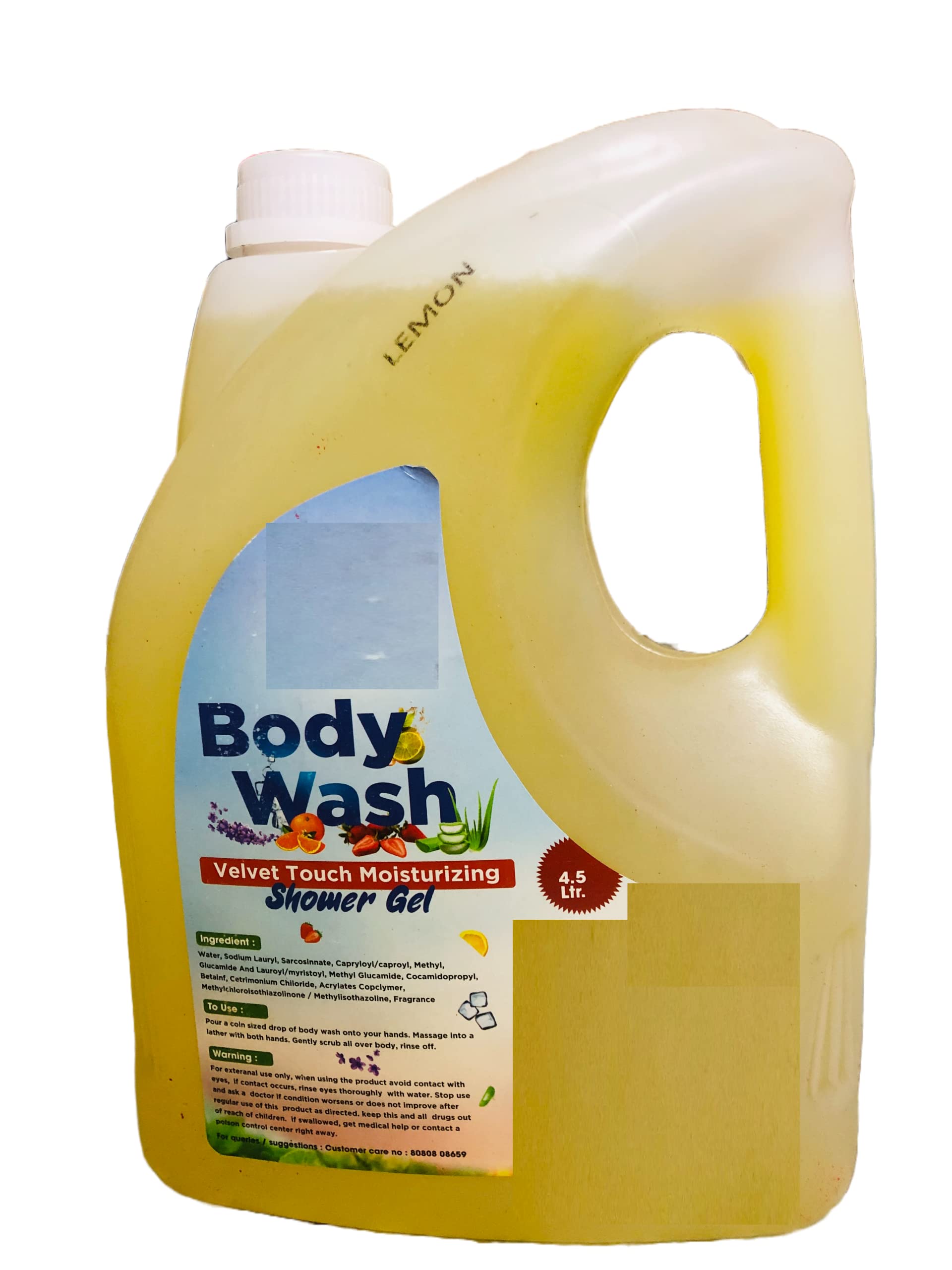 Med Express 365® Luxury Lemon Scented Shower Gel - 4.5L Bulk Size for Hotels & Spas | Refreshing Citrus Body Wash for Daily Use & Relaxing Bath Time