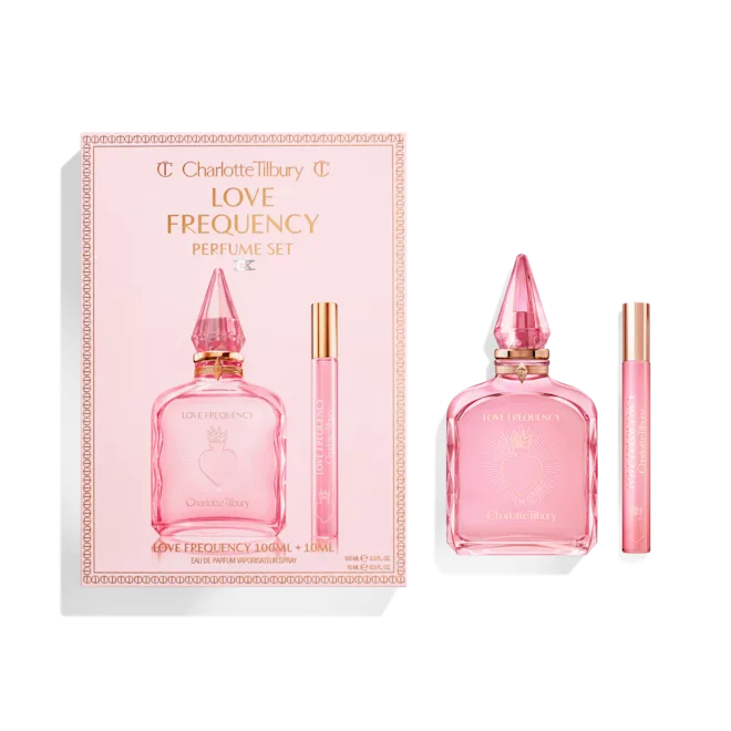Charlotte Tilbury LOVE FREQUENCY Limited Edition Perfume Set - New in Box | Luxury Women's Fragrance Gift Set for Valentine's Day & Special Occasions