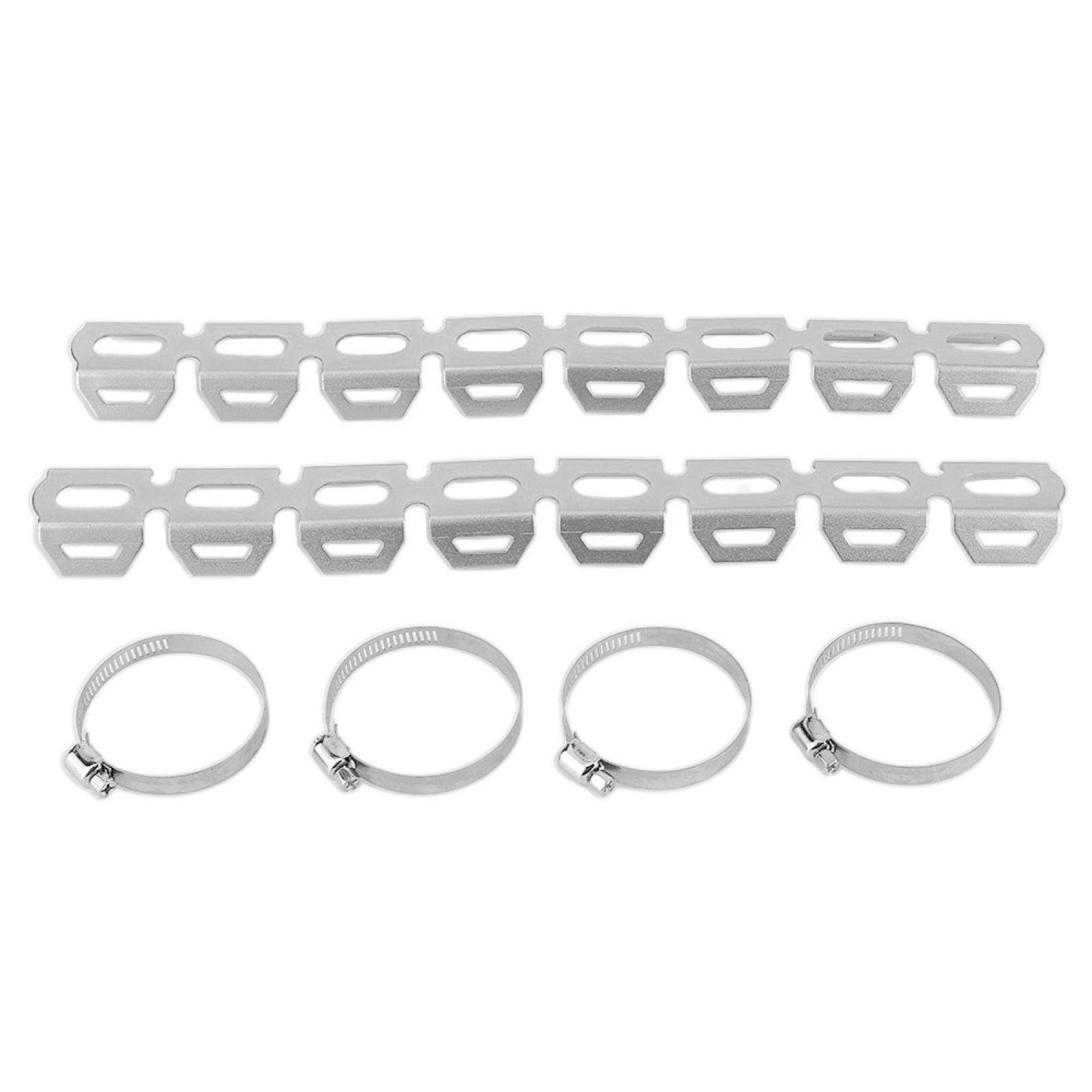Kadimendium Heat Shield - Anti-Corrosion Muffler Pipe Cover for Scooters & Motorcycles - Silver - Prevent Burns & Protect Exhaust Pipe (Ideal for Urban Commuting & Off-Road Riding)