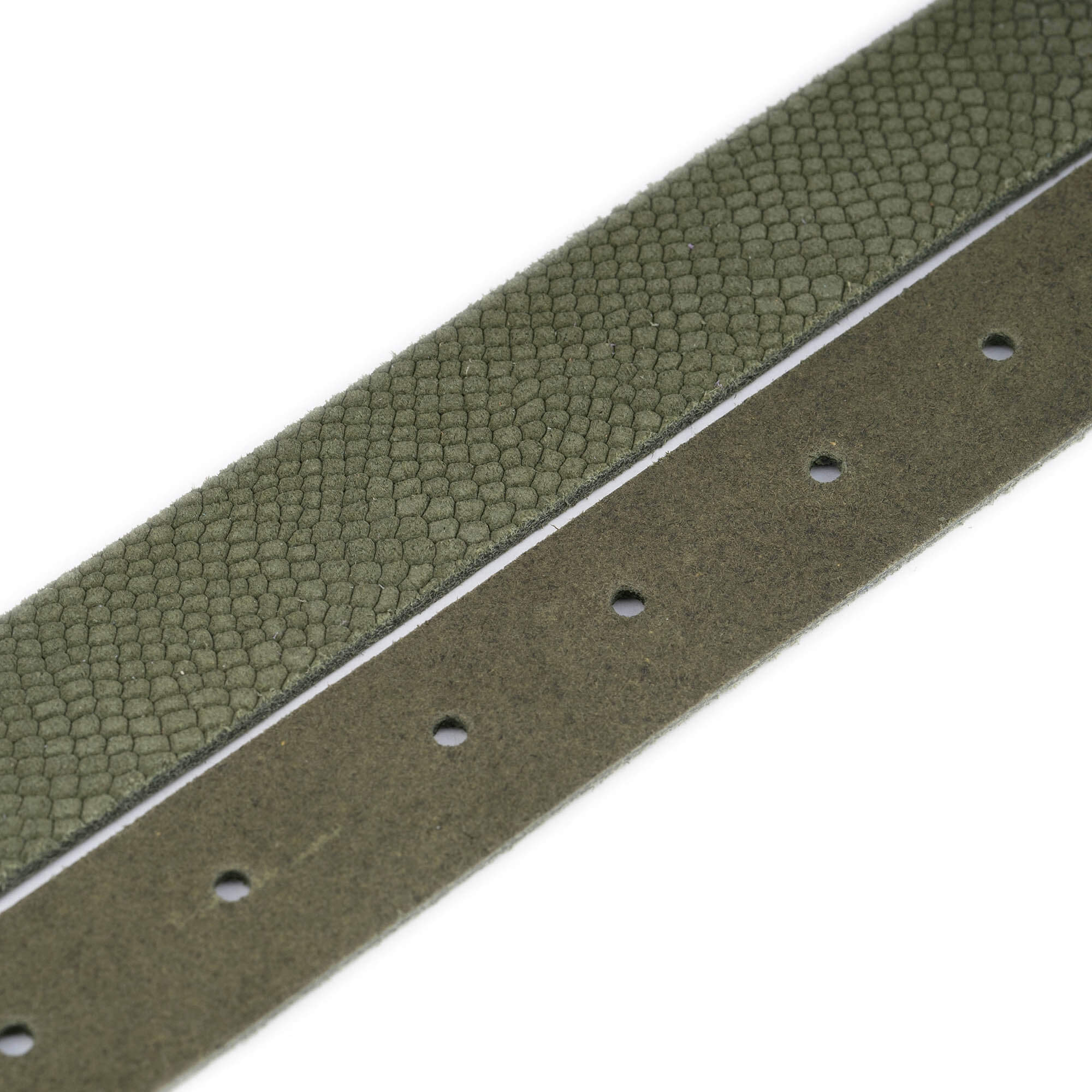 2.5 cm Olive Green Snake Embossed Leather Belt Strap for Ferragamo Buckles - Stylish Accessory for Men & Women, Perfect for Casual, Office & Formal Outfits