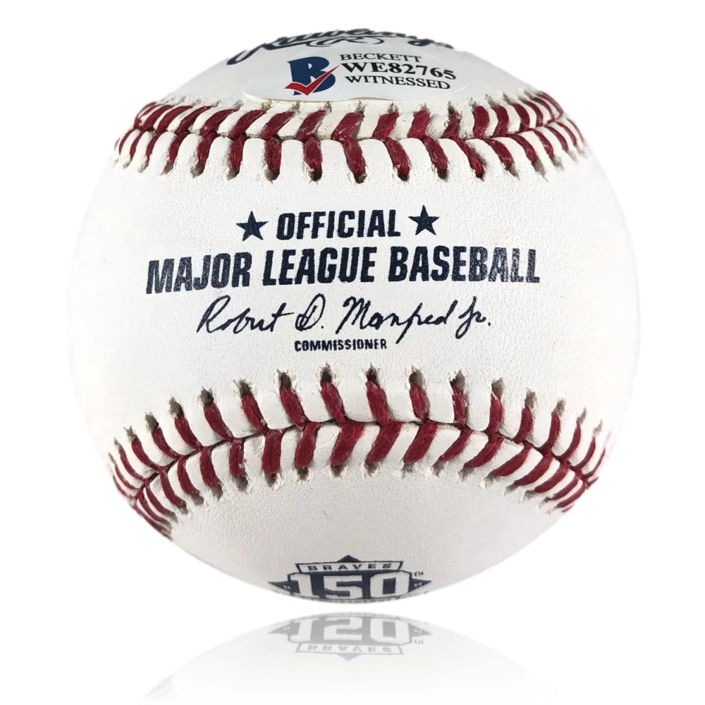 Greg Maddux Autographed 1995 World Series Baseball - Atlanta Braves Championship - BAS COA Certified - Perfect for Sports Memorabilia Collections & Baseball Fan Gifts