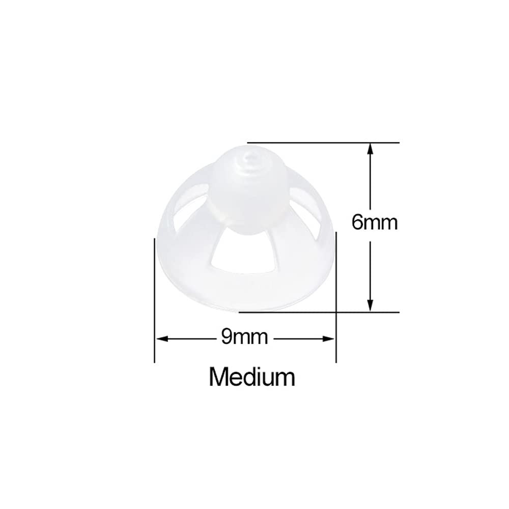 Transparent Soft Silicone Hearing Aid Open Domes - 9PCS Comfortable & Invisible Ear Tips for Clear Sound | Perfect for Daily Use, Travel & Outdoor Activities