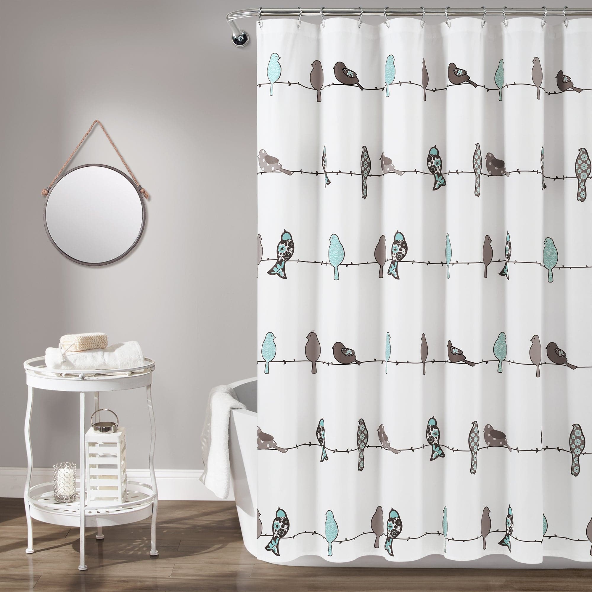 Stylish Rowley Birds Shower Curtain - Waterproof Bathroom Decor with Vibrant Bird Design - Perfect for Modern Bathrooms, Guest Baths & Spa Retreats