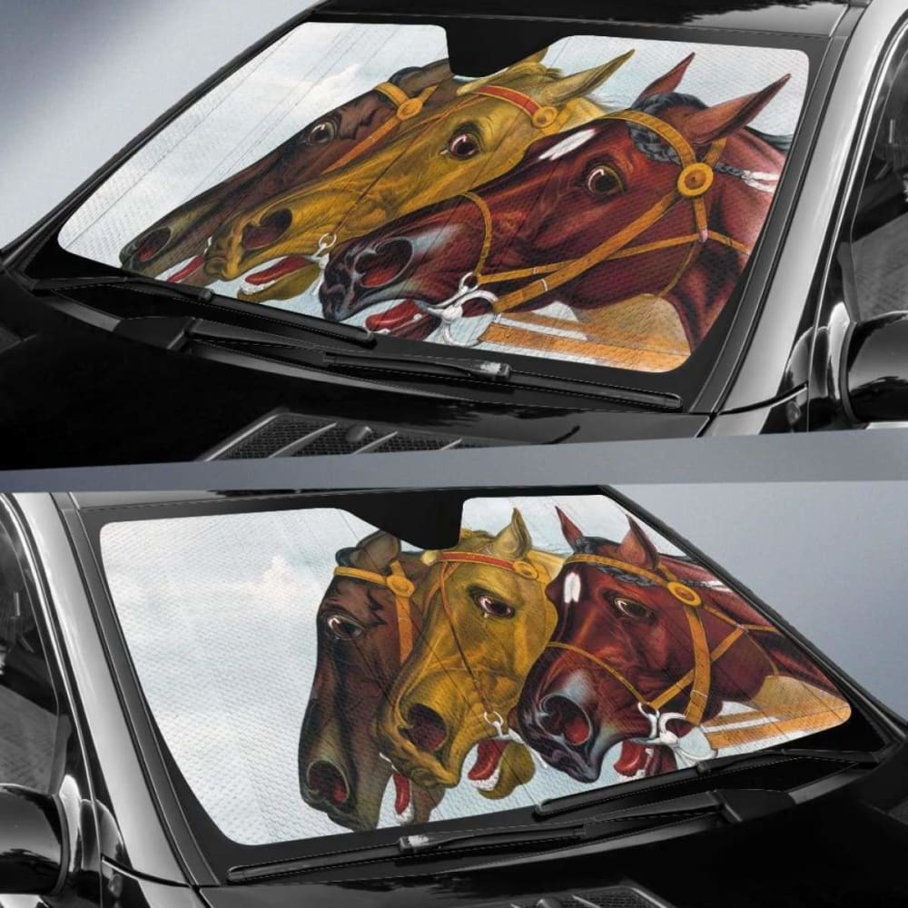 Car Windshield Sun Shade for Ford Mustang 2007-2017 | Universal Fit Sunshade Protector for Dashboard & Interior | Perfect for Summer Parking & Road Trips